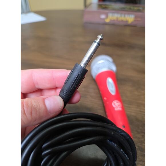 Nabi Wired Microphone with 1/4" Jack Red & Silver For NABI karaoke Machine - Picture 5 of 16